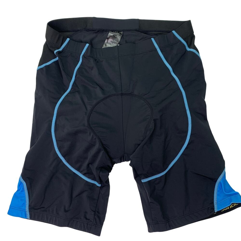 Santic Mens 2XL Bike Padded Cycling Shorts Compression Blue Black Shorts